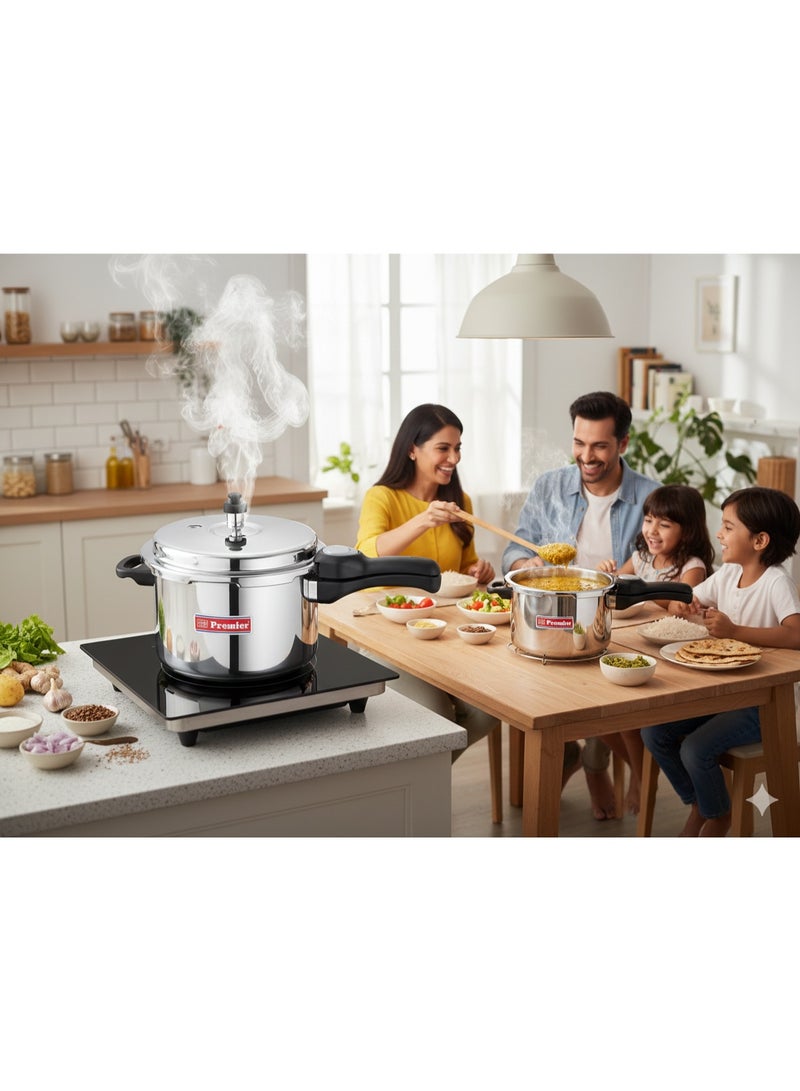 بريمير طنجرة ضغط بريمير كومفورت من الستانلس ستيل – سعة 5 لتر، قاعدة سانويتش متينة للطهي السريع والآمن - Image 3